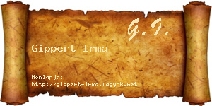 Gippert Irma névjegykártya
